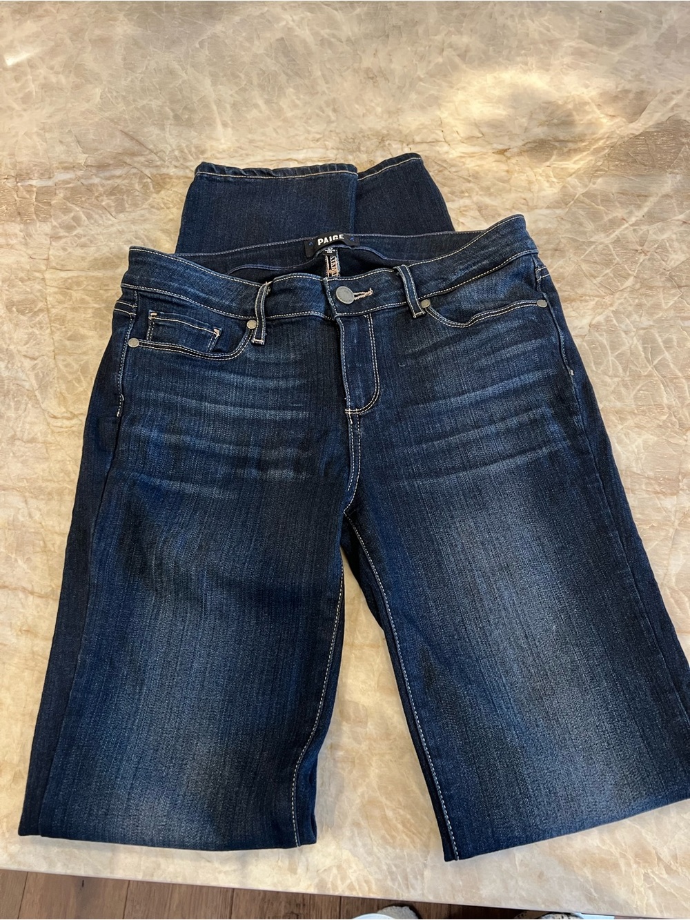 PAIGE Indigo Blue Women's Denim Skyline Straight Jeans
